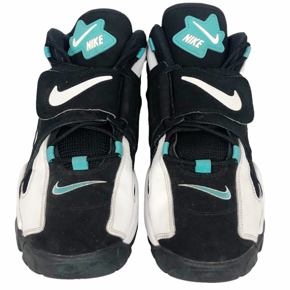 CABANA Nike Air Barrage Mid Top Black White Cabana Nubuck Leather Mesh Trainer - Picture 9 of 13